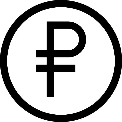 Ruble dollar money currency icon