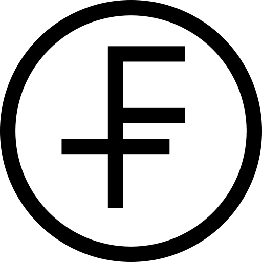 Swiss franc money currency symbol money currency icon