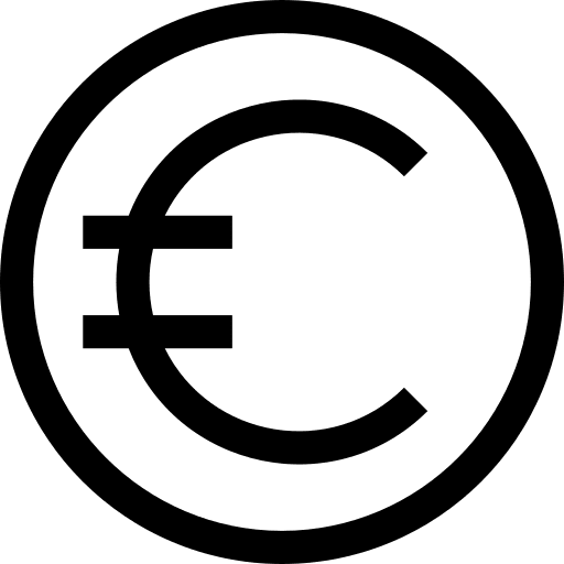 Euro coin business money icon