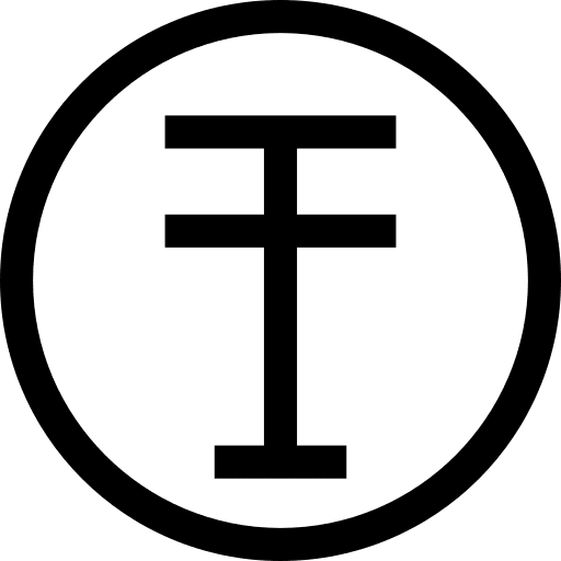 Tenge logo money currency icon icon