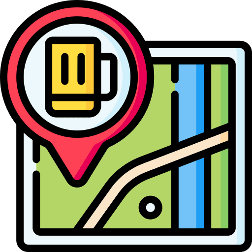 Bar location beer pint icon Bar location beer pint icon