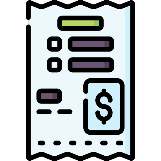 Bill invoice commerce and shopping food icon Bill invoice commerce and shopping food icon