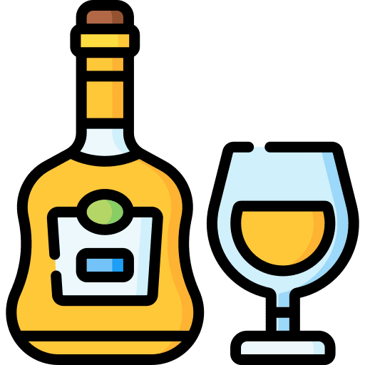 Cognac cocktail pub alcoholic drink icon