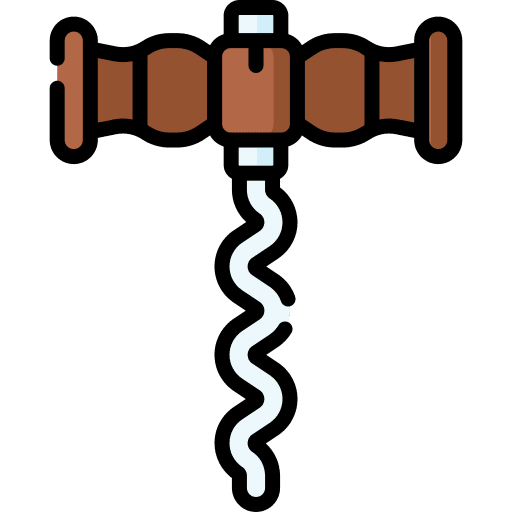 Corkscrew bar tools food and restaurant icon