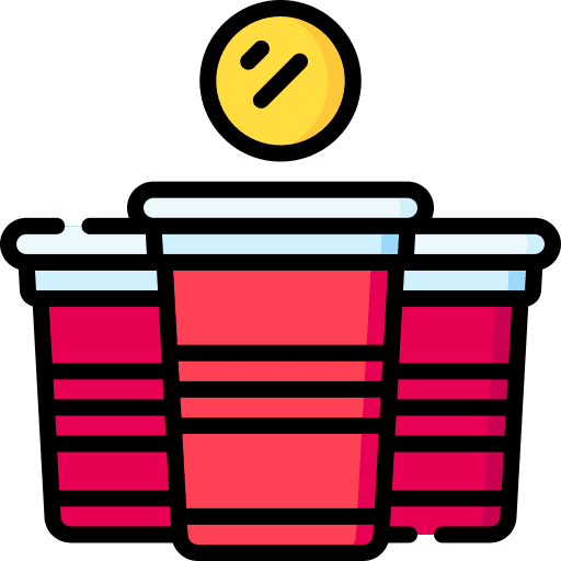 Beer pong cups party fun icon Beer pong cups party fun icon