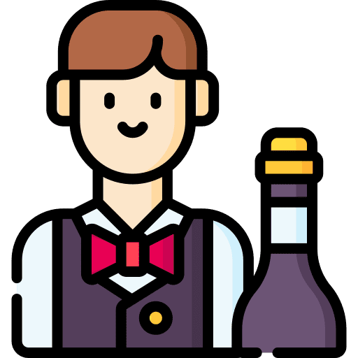 Bartender caucasian drink bow tie icon Bartender caucasian drink bow tie icon
