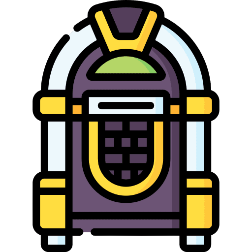 Jukebox vinyl music player retro icon Jukebox vinyl music player retro icon