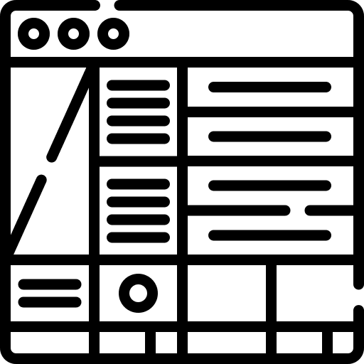 Layout dashboard user interface essentials icon