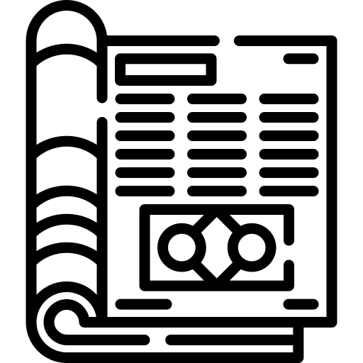 Magazine journal news feed press icon