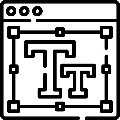 Text letter typography computer icon Text letter typography computer icon