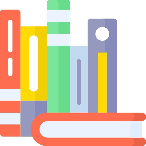 Books read subjects flat icon