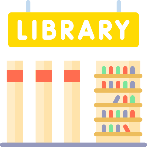 Library education books bookcase icon Library education books bookcase icon
