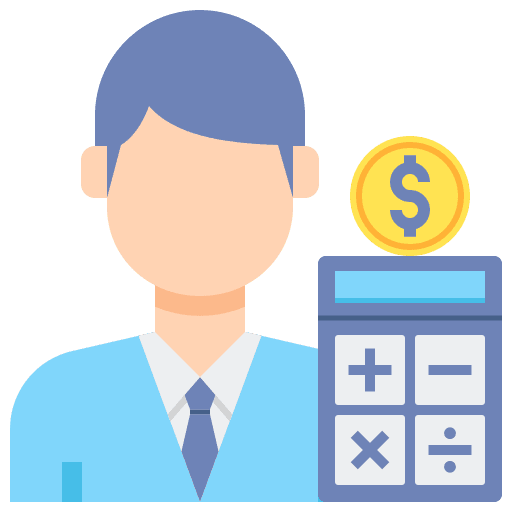 Accountant manager user male icon