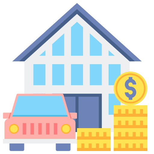 Fixed asset properties administration fixed asset icon