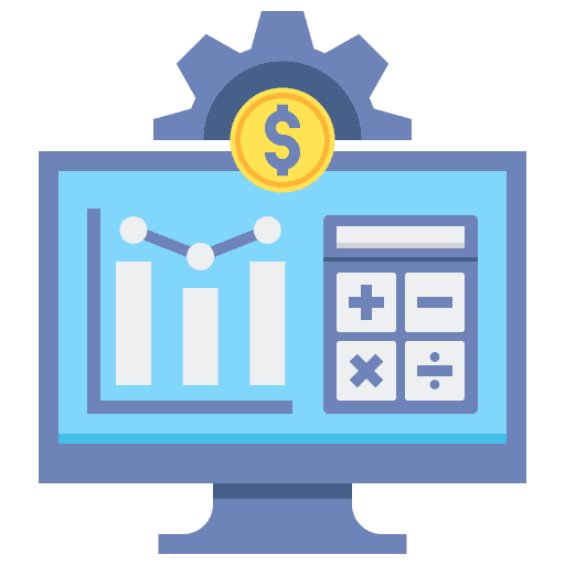 Systems financial information management accounting icon