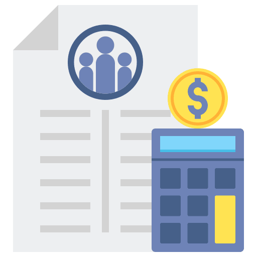 Accounting public budget administration icon