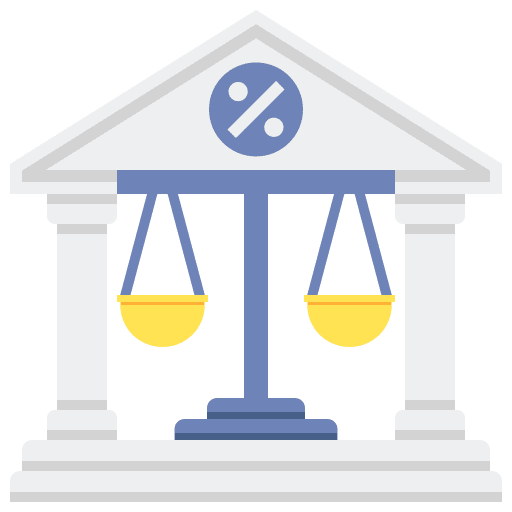Tax office security building collector icon