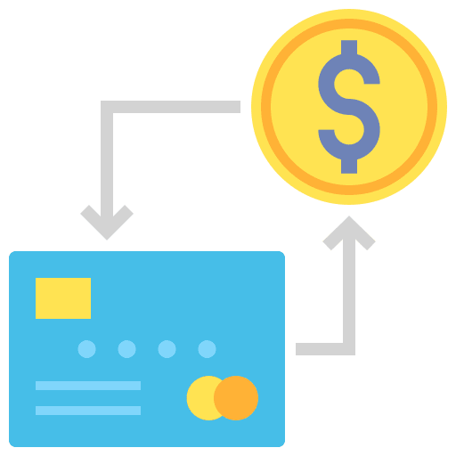 Transaction administration transaction budget icon
