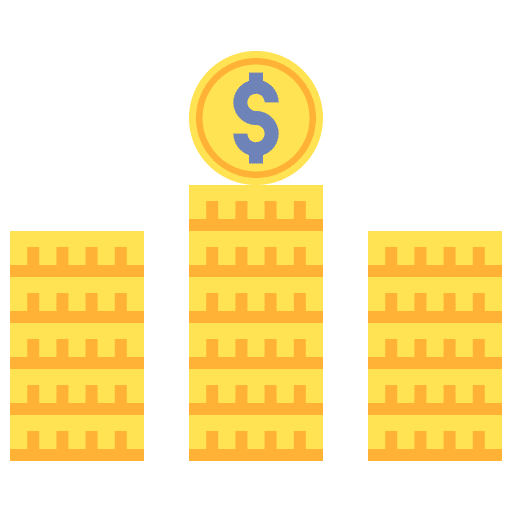 Coins accounting money budget icon