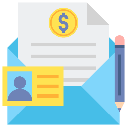 Collateral envelope financial lock icon