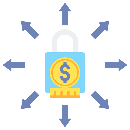Expenses fixed money accounting icon