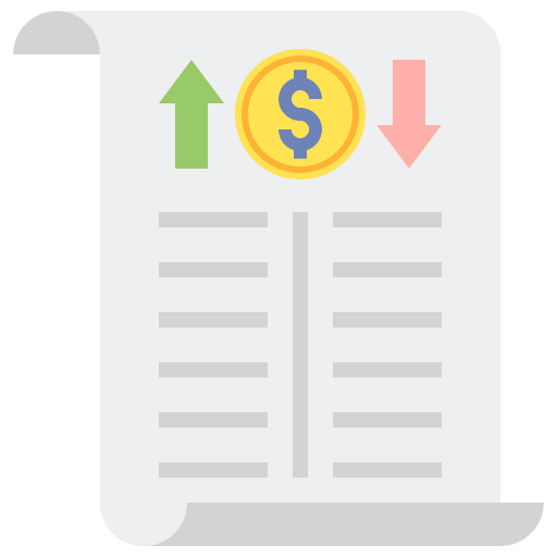 Financial statements stock market income financial statements icon