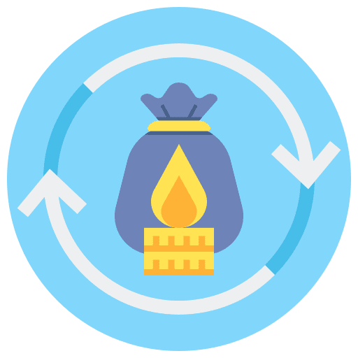 Burning business and finance financial dollar icon