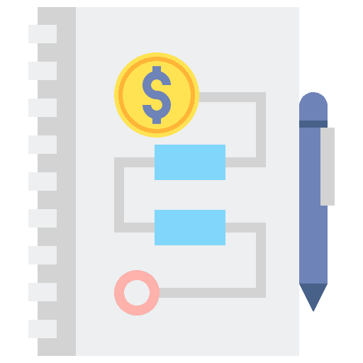 Business plan financial data budget icon