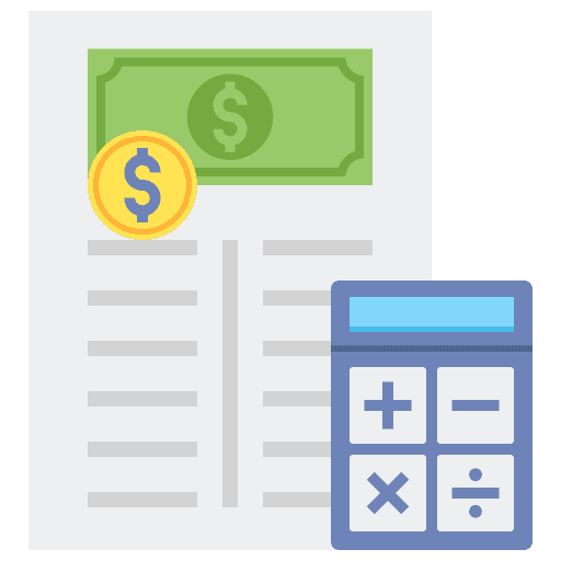 Financial budget business financial icon