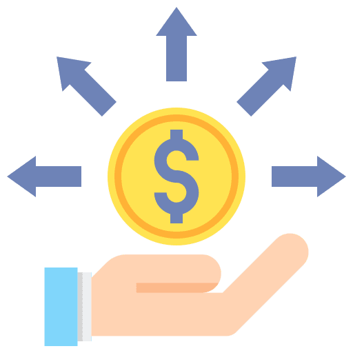 Liability dollar loss liability icon