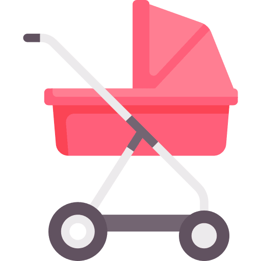 Baby carriage prams baby stroller nursery icon