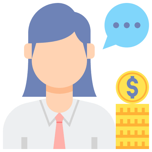 Financial advisor people female professions and jobs icon