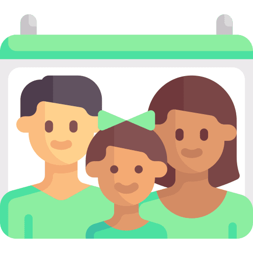 Calendar schedule calendary family icon