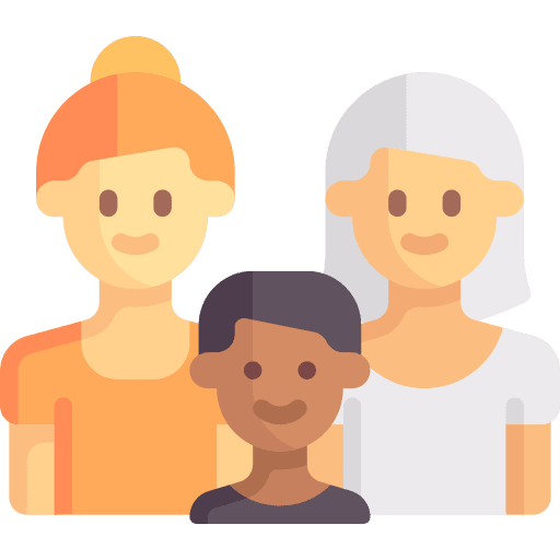 Family group adult generation icon