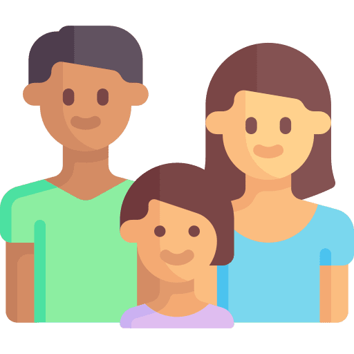 Family mother daughter person icon