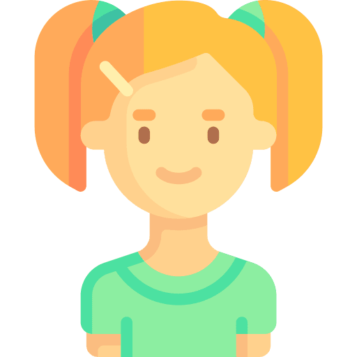 Girl user kid avatar icon