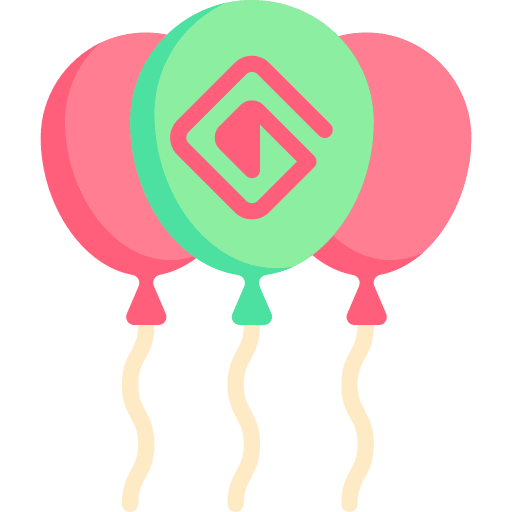 Balloons celebration birthday and party symbol icon