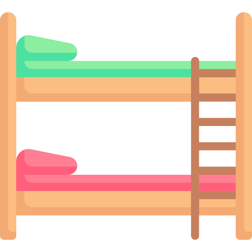 Bunk bed bunk bed hostel furniture and household icon