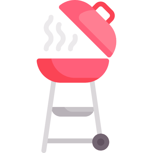 Grill barbecue food and restaurant nutrition icon