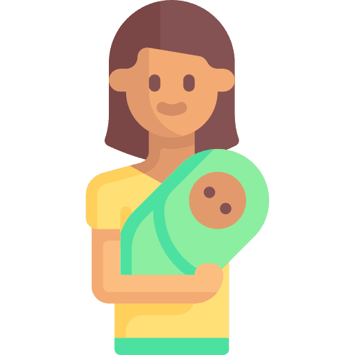 Mother kid and baby maternity people icon
