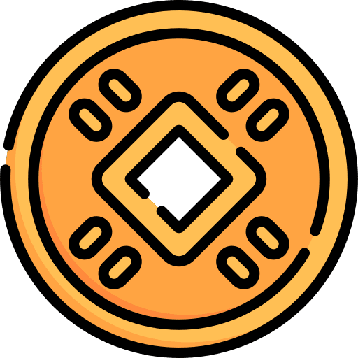 Coin chinese new business and finance icon