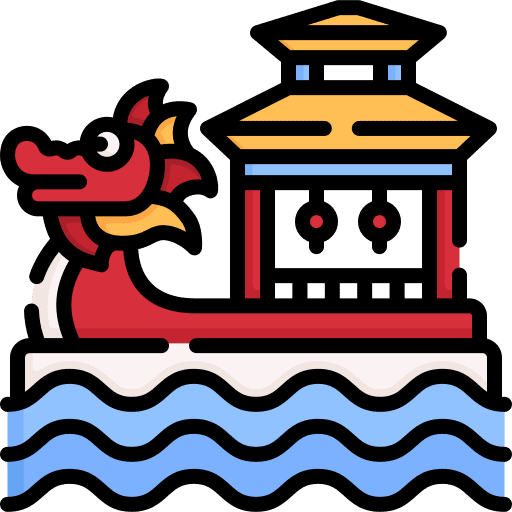 Dragon boat cultures chinese dragon boat icon