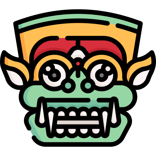 Barong mask culture traditional barong mask icon Barong mask culture traditional barong mask icon