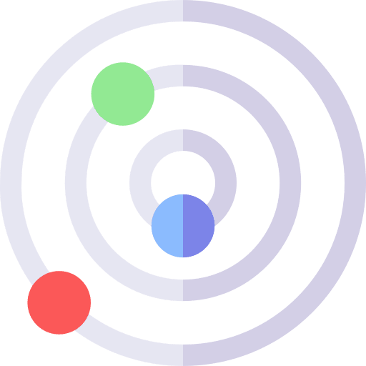 Atoms education molecule science icon