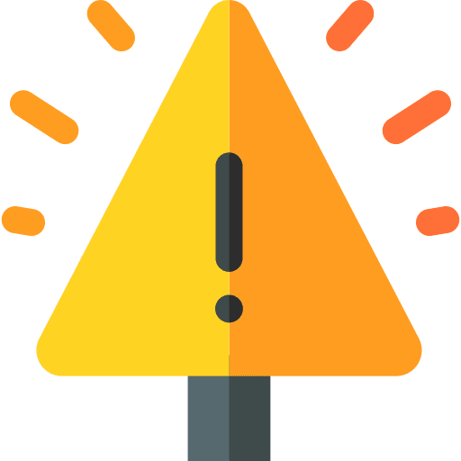 Warning sign signaling notice attention icon
