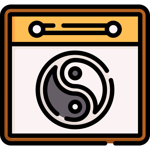 Yin yang chinese new year calendar cultures icon Yin yang chinese new year calendar cultures icon