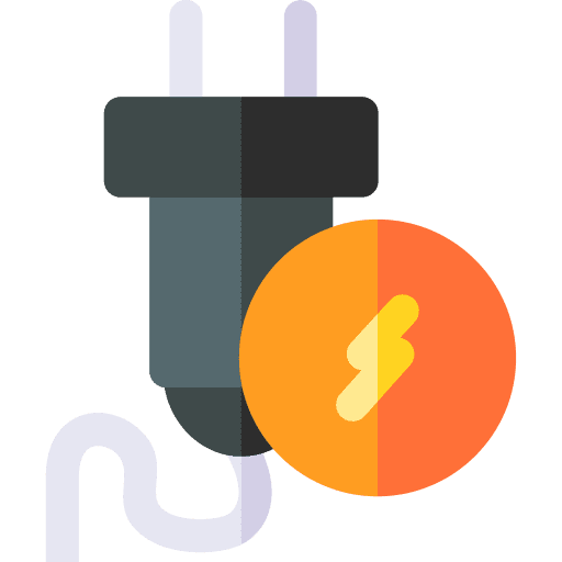 Plug electronics plug power icon Plug electronics plug power icon