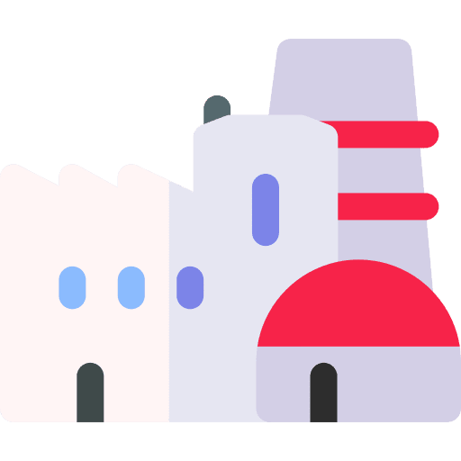 Power station industry radiation dangerous icon Power station industry radiation dangerous icon