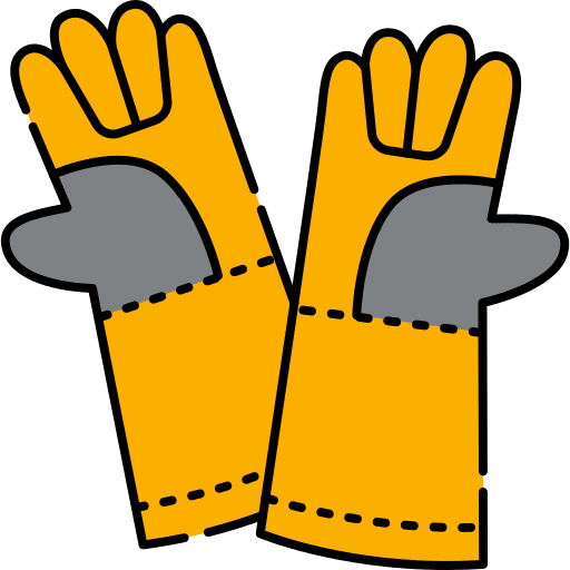 Safety working gloves protection icon