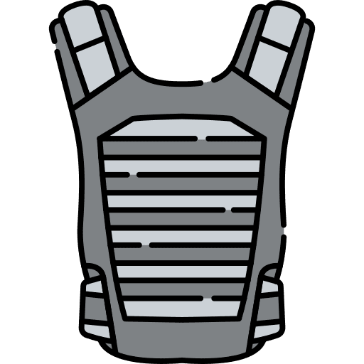 Safety bulletproof vest security police icon Safety bulletproof vest security police icon